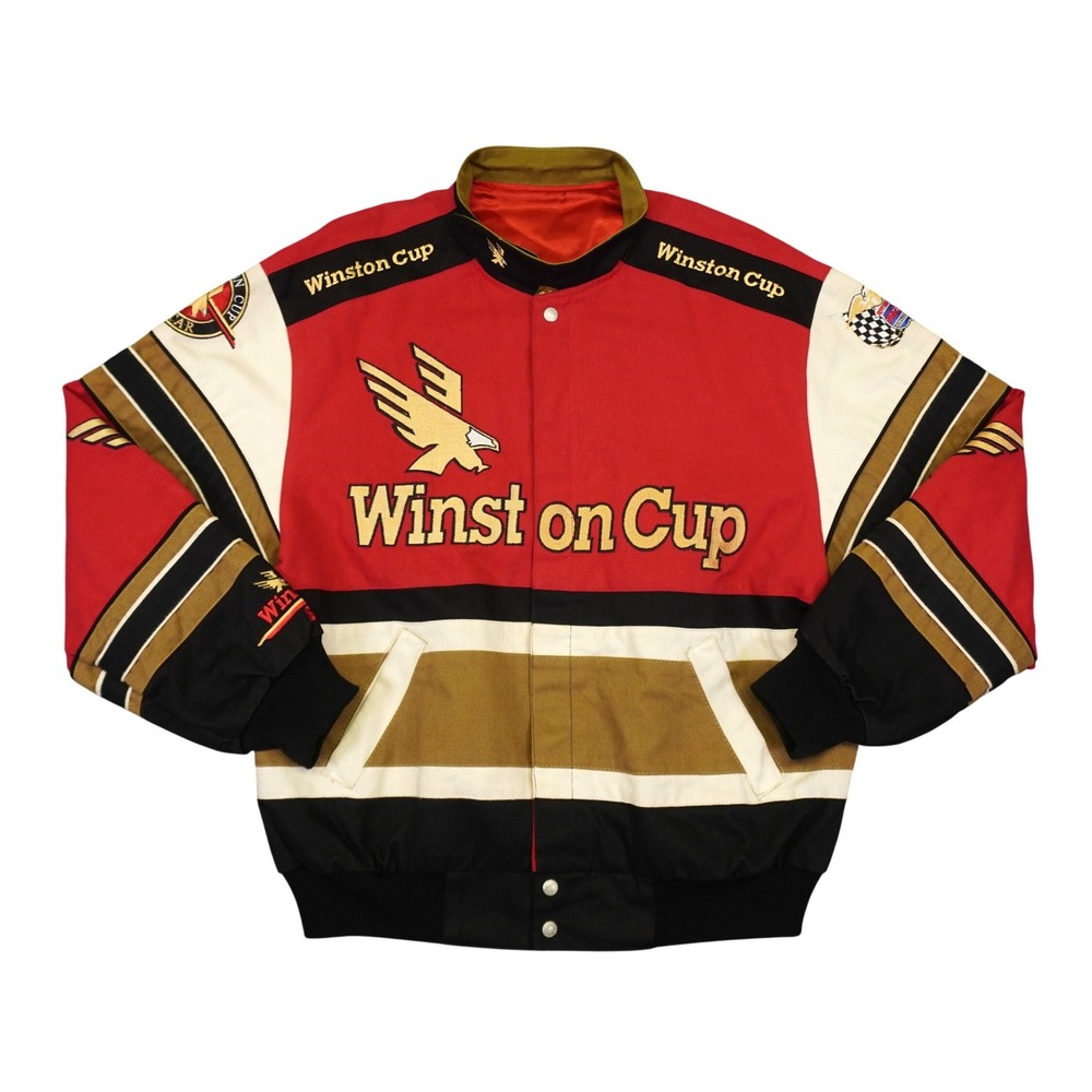 Vintage Nascar Winston Cup Jeff Hamilton Racing Jacket Mens XL 90s USA Made